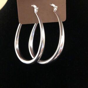 Chunky Sterling Silver Hoop Earrings